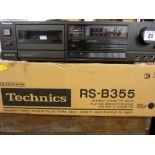 Boxed Technics stereo cassette deck, model RS-B355 E/T