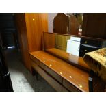 A vintage Austin-suite of London bedroom suite comprising mirrored dressing table & two-door wardr