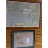 A modern sea chart of the Bristol Channel & an antiquarian map of Poland entitled 'La Pologne'