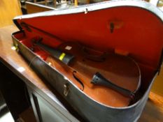A vintage Antonio Martello cased violin (distressed)