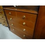 Painted pine chest of drawers, two short above three long
