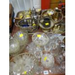A quantity of glassware & a quantity of mixed metalware including EPNS