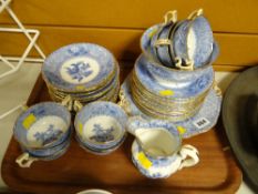 A quantity of Spode 'Camilla' blue & white transfer teaware