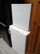 A Proline table top fridge together with an Electrolux under counter freezer E/T