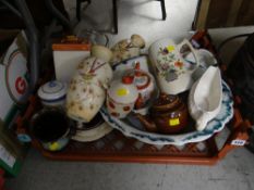 A parcel of pottery & glassware etc