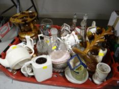 A quantity of kitchen pottery & glass etc