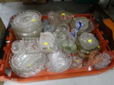 A large quantity of mainly pressed glass