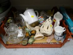 A parcel of mixed pottery & glass etc