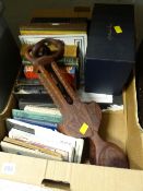 A parcel of books & a carved 'lovespoon'