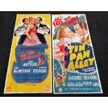 MY TWO HUSBANDS & TIN PAN ALLEY two original UK cinema posters from the 1940's, posters are