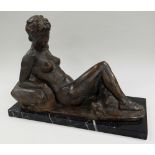 EMILIO TRISTAN limited edition (3/9) bronze sculpture - contemporary study of a nude lady