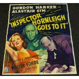 INSPECTOR HORNLEIGH GOES TO IT original UK cinema poster from 1941, poster is numbered, folded and