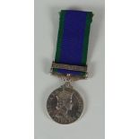 A QE II CAMPAIGN MEDAL WITH NORTHERN IRELAND CLASP to 22217825 CPL D SMITHAM WG