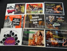 NINE ORIGINAL UK CINEMA POSTERS titles include MANDINGO, CLEOPATRA JONES, YOUNG LADY CHATTERLEY etc,