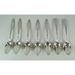 SEVEN BIRKS STERLING SILVER TEASPOONS 3.5ozs Provenance: Estate of Helen Zienkiewicz Deceased (