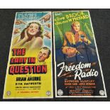 THE LADY IN QUESTION & FREEDOM RADIO two original UK cinema posters from the 1940's, posters are