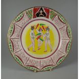 A LAURA KNIGHT DESIGNED DISPLAY PLATE for the 'Bizarre' range by Clarice Cliff produced by