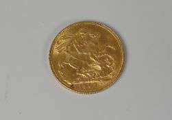 A GOLD FULL SOVEREIGN, 1907