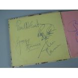 TWO 1960s AUTOGRAPH BOOKS INCLUDING THE BEATLES which have never previously been offered to the