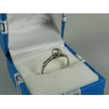 A PLATINUM SET DIAMOND SOLITAIRE RING, 0.35ct visual estimate, 2.4gms