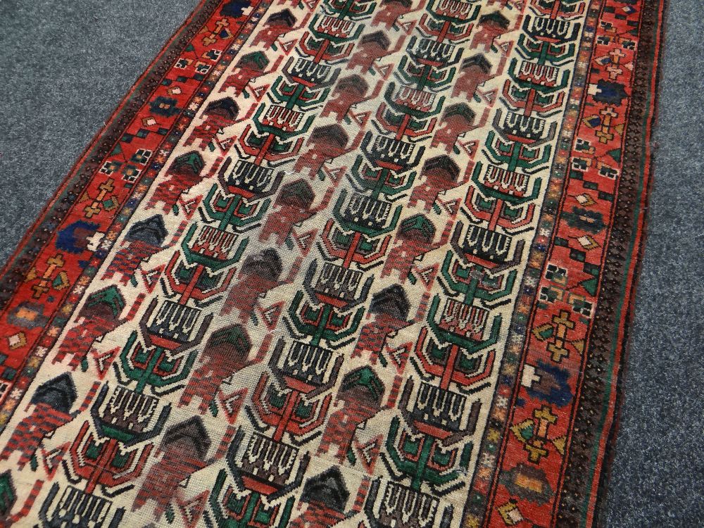 AFGHAN RUG old tribal, 106 x 214cms - Image 2 of 4