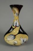 A RARE 2007 MOORCROFT DESIGN STUDIO SPECIAL COLLECTION TWIN-HANDLED VASE (exclusive markings) &