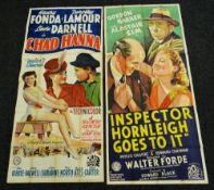 INSPECTOR HORNLEIGH GOES TO IT & CHAD HANNA two original UK cinema posters from the 1940's,