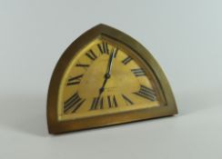 A DONINELLI OF NICE 'JUST' BEDROOM CLOCK of pointed arch form and bearing Roman numerals within a
