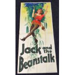 JACK AND THE BEANSTALK original UK theatre poster from 1940, poster is numbered, folded and in two