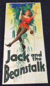 JACK AND THE BEANSTALK original UK theatre poster from 1940, poster is numbered, folded and in two