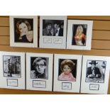 A COLLECTION OF SIGNED PHOTOGRAPHS OF FILM STARS these include, JAMES GARNER, JACK ELAM, BRIGITTE