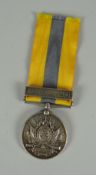 A KHEDIVE'S SUDAN MEDAL WITH HAFIR CLASP Staffordshire Regiment to R3828 Pte G LAWTON 1 N STAFF R