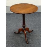A SMALL NINETEENTH CENTURY CIRCULAR TOPPED TRIPOD TABLE, 49cms wide Provenance: Estate of Helen