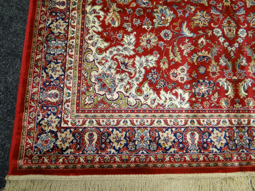 KASHMIR RUG red ground medallion design, 156 x 236cms - Image 3 of 4