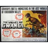 THE VALLEY OF GWANGI original UK cinema poster from 1969, Seven Arts release version, folded, pin