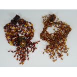 TWO AMBER / COPAL NECKLACES
