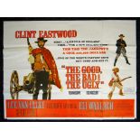 THE GOOD, THE BAD AND THE UGLY original UK cinema poster from 1966, printed by Lonsdale &