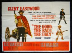 THE GOOD, THE BAD AND THE UGLY original UK cinema poster from 1966, printed by Lonsdale &