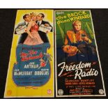 MY TWO HUSBANDS & FREEDOM RADIO two original UK cinema posters from the 1940's, posters are