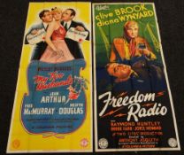 MY TWO HUSBANDS & FREEDOM RADIO two original UK cinema posters from the 1940's, posters are