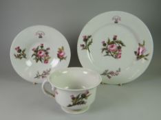 AN INTERESTING FLIGHT BARR & BARR BREAKFAST TRIO comprising large cup, saucer and plate, each