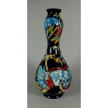 A 2006 MOORCROFT LIMITED EDITION (20/200) GOURD SHAPED VASE in the Can Can Bird pattern, by Kerry