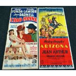 CHAD HANNA & ARIZONA two original UK cinema posters from the 1940's, posters are numbered, folded