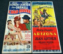 CHAD HANNA & ARIZONA two original UK cinema posters from the 1940's, posters are numbered, folded