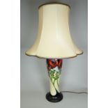 A LARGE MODERN MOORCROFT TABLE LAMP BASE in the Freedom Fields pattern by Rachel Bishop (one of only