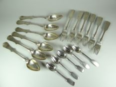 QUANTITY OF 84 STANDARD RUSSIAN CUTLERY comprising six large table-forks and six near matching