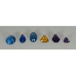 SIX VARIOUS LOOSE GEMSTONES