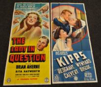 THE LADY IN QUESTION & KIPPS two original UK cinema posters from the 1940's, posters are numbered,