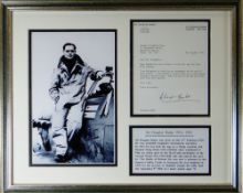 DONALD CAMPBELL & DOUGLAS BADER signed photographs and letters, framed
