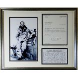 DONALD CAMPBELL & DOUGLAS BADER signed photographs and letters, framed